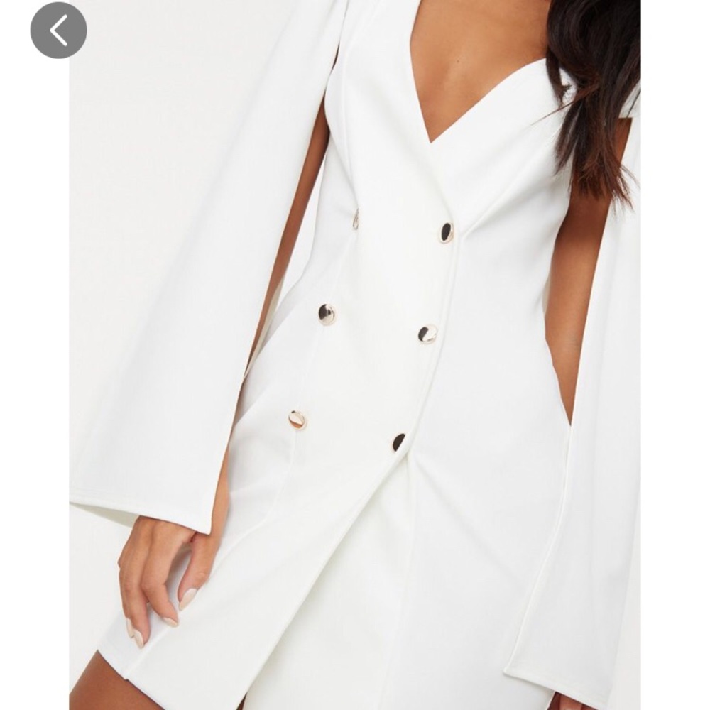 White Cape Dress from PrettyLittleThing - Picture 4 of 5